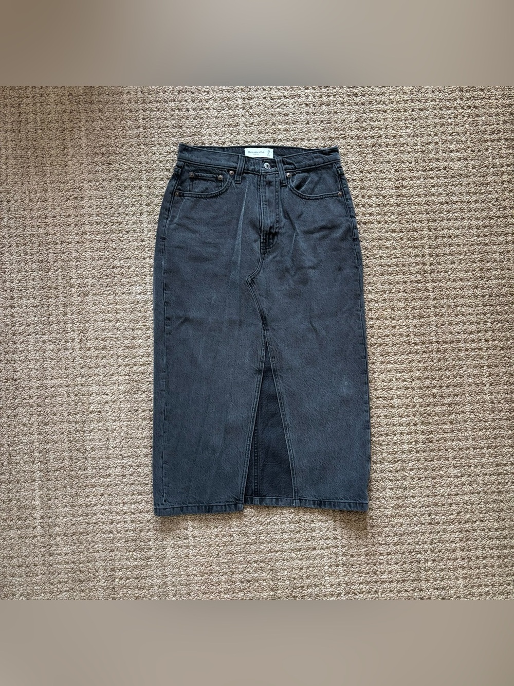 Abercrombie Black Denim Skirt 26
